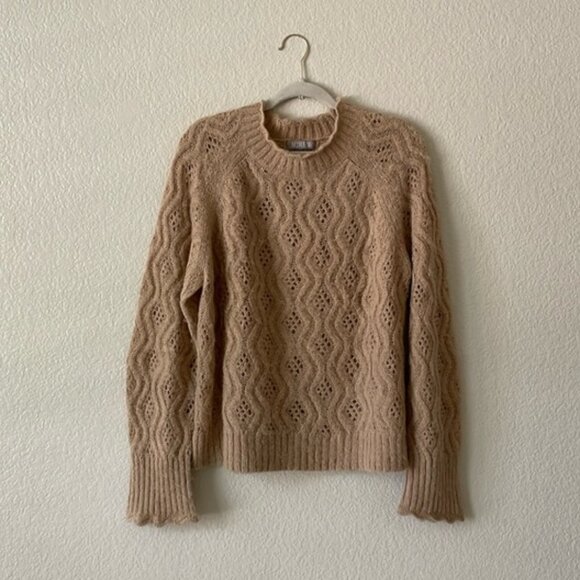 J. Crew Sweaters - J.Crew Pointelle Sweater Scallop Crewneck